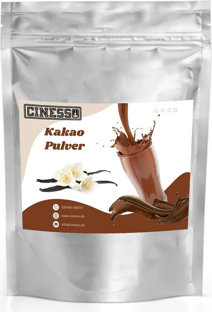 Cinesso Bourbon Vanilla Cocoa Drinking Chocolate – Cocoa powder for hot chocolate & iced coffee, versatile (10 kg)