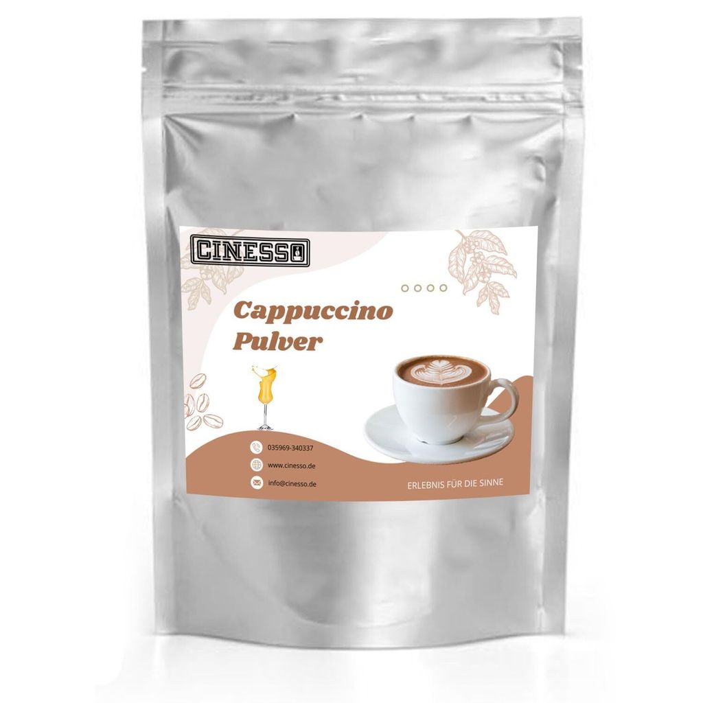 Cinesso Eierlikör Cappuccino Pulver – Cremiger Cappuccino mit Eierlikör-Aroma – Verschiedene Packungsgrößen, schnelle Zubereitung (1 Kg)