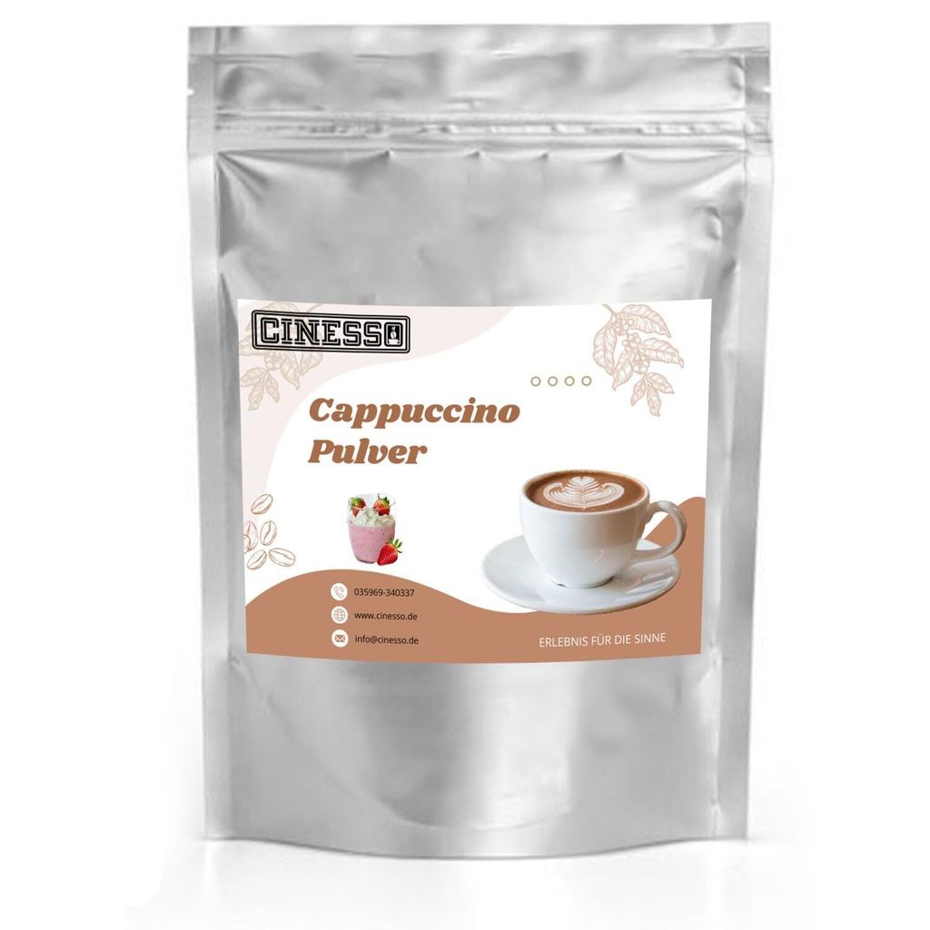 Cinesso Erdbeer Joghurt Cappuccino Pulver – Fruchtiger Kaffeegenuss mit Joghurt und Erdbeere | Cremig, Aromatisch & Einfach Zubereitet (1 Kg)