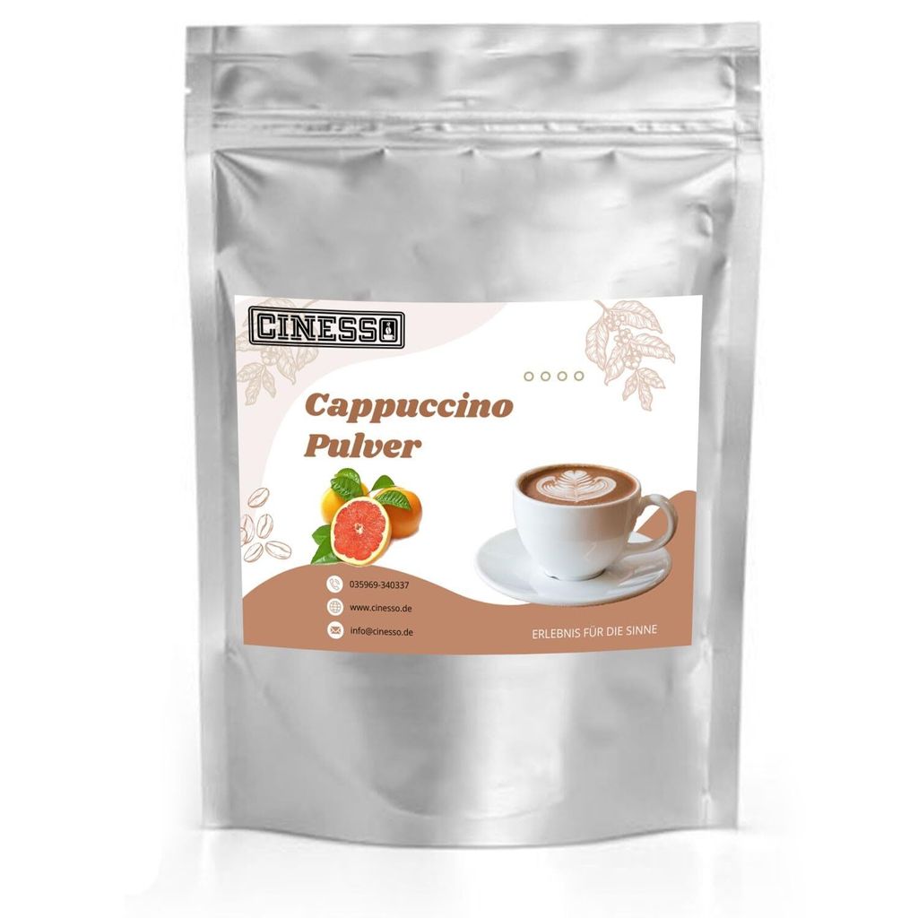 Cinesso Grapefruit Cappuccino Pulver – Einzigartiger fruchtig-cremiger Geschmack mit Kaffee & Schokolade, verschiedene Packungsgrößen (1 Kg)