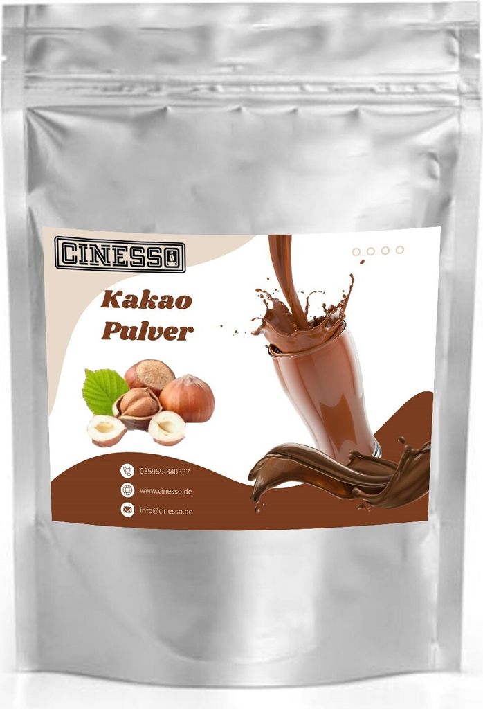 Cinesso Hazelnut Cocoa Drinking Chocolate - Cocoa powder with natural hazelnut flavor, various pack sizes (10 kg)