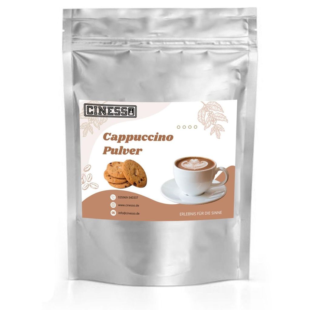 Cinesso Keks Cappuccino Pulver – Cappuccino mit Keksgeschmack, Instant Getränkepulver für Kaffee-Liebhaber, ideal für Zuhause, Büro & Café (10 Kg)