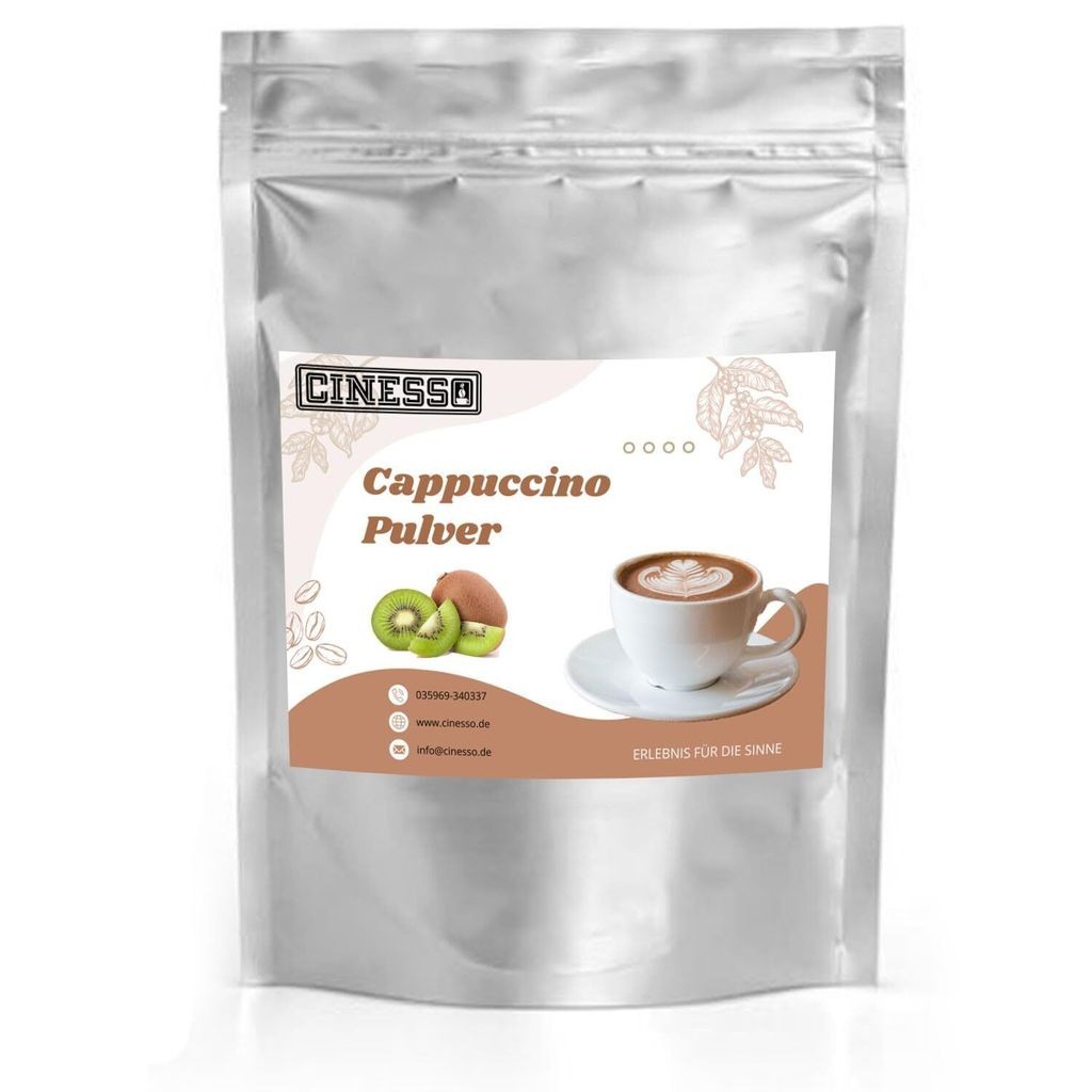 Cinesso Kiwi Cappuccino Pulver – Exotischer Kaffeegenuss mit Kiwi – Fruchtig und cremig, ideal für Kaffeeliebhaber (500 g)