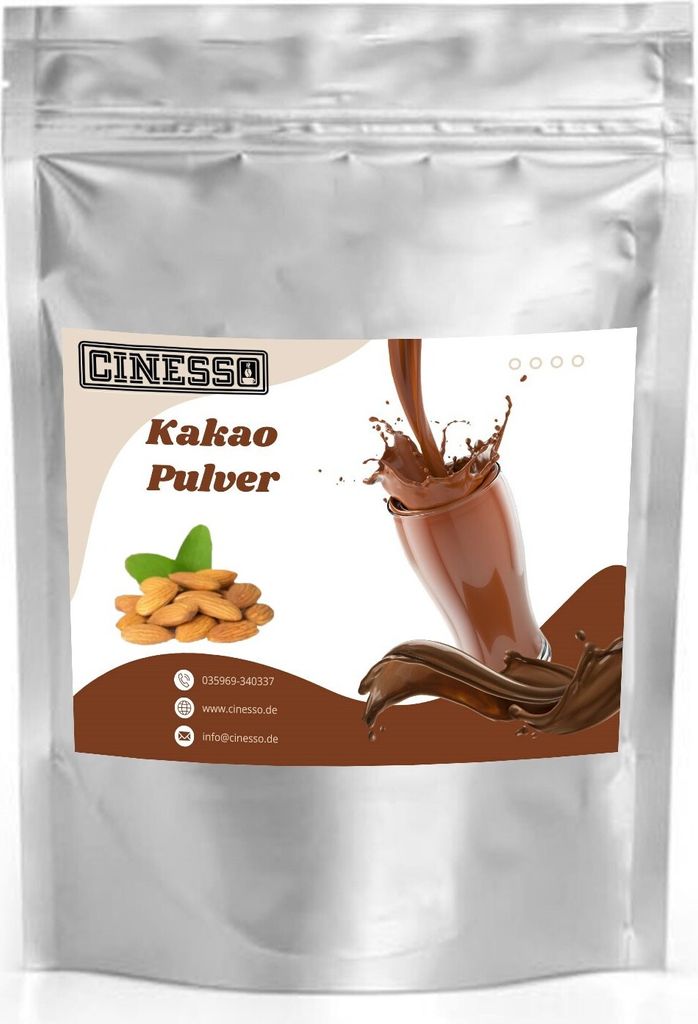 Cinesso Almond Cocoa Drinking Chocolate – Premium cocoa powder with almond flavor, versatile as a hot & cold drink (10 kg)