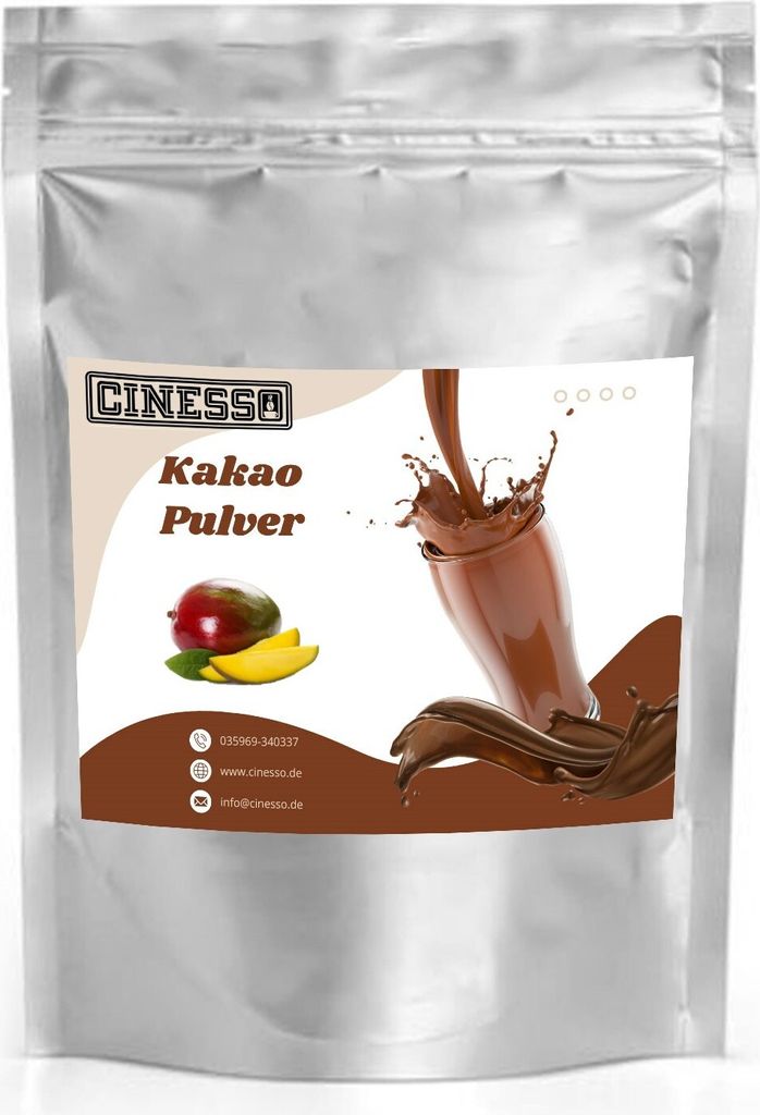 Cinesso Mango Cocoa Drinking Chocolate Cocoa Powder - Exotic enjoyment of mango and cocoa, versatile & high-quality (1 kg)