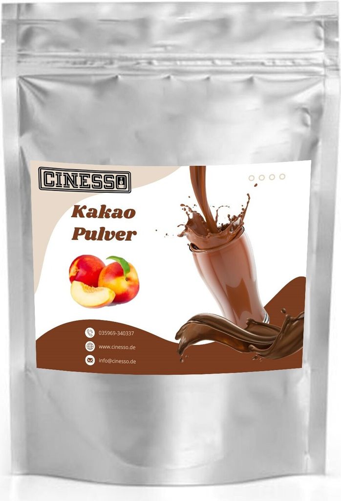Cinesso Nectarine Cocoa Drinking Chocolate – Fruity cocoa powder for hot and cold chocolate drinks (10 kg)