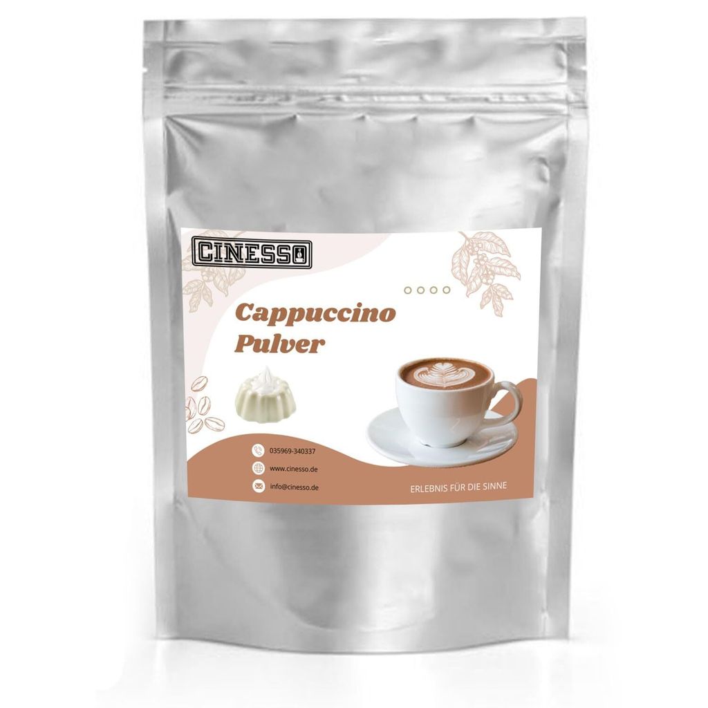 Cinesso Vanille Sahne Cappuccino Pulver – Aromatisch & Cremig | Hochwertiger Genuss für Kaffee-Liebhaber | Einfach & Schnell zubereiten (200 g)