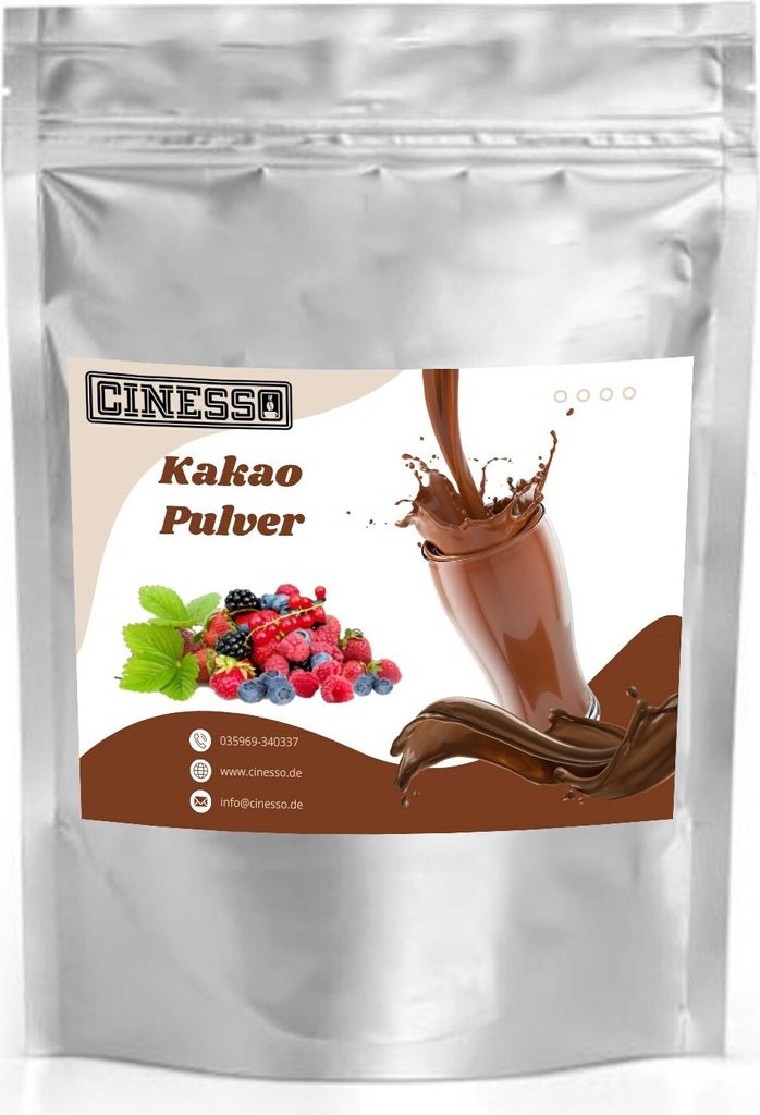 Cinesso Forest Fruit Cocoa Drinking Chocolate Cocoa Powder – Fruity chocolate mix with forest berries, 23% cocoa content (1 kg)