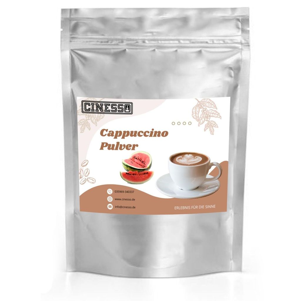 Cinesso Wassermelone Cappuccino Pulver – Fruchtig-cremiges Geschmackserlebnis für Genießer (200 g)