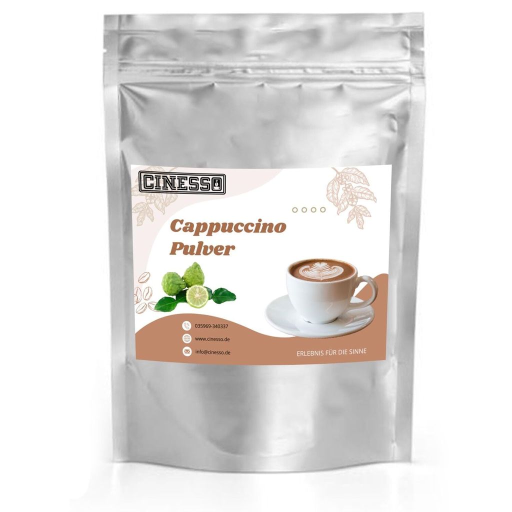 Cinesso Yuzu Cappuccino Pulver – Exotischer Kaffeegenuss mit erfrischender Yuzu-Note, cremig und aromatisch (200 g)