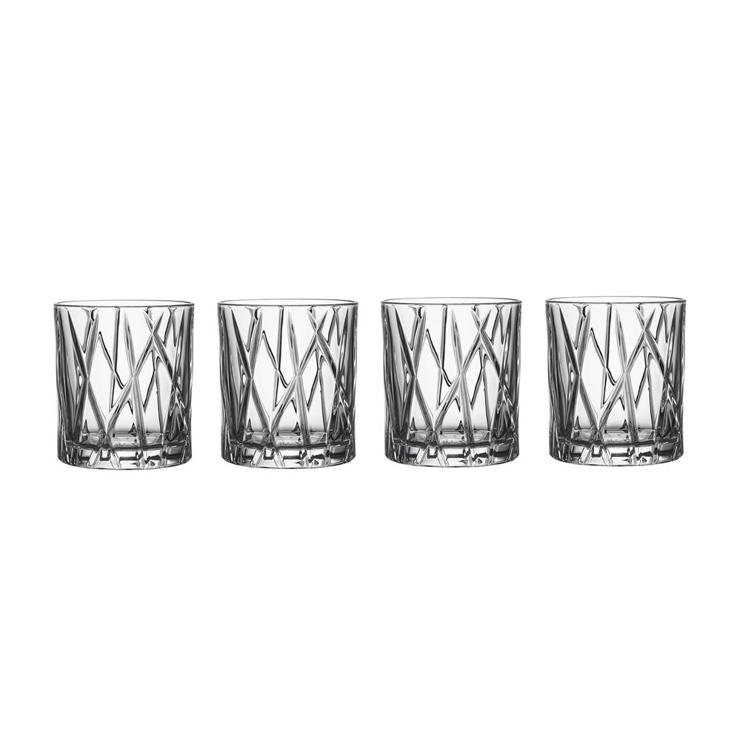 Orrefors City Old Fashioned Glass 4-Pack