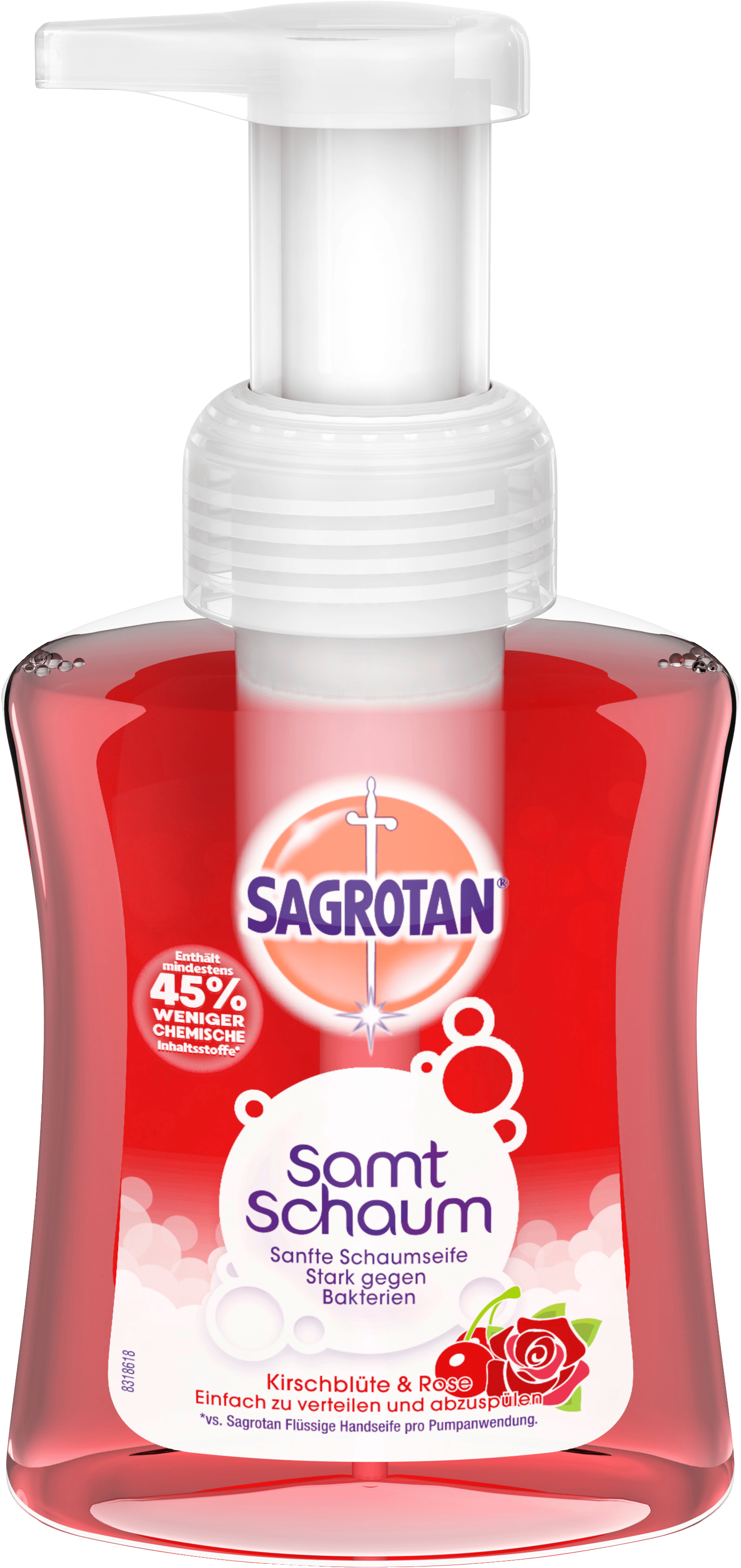 Sagrotan Foam Soap, Cherry Blossom And Rose, 250 Ml