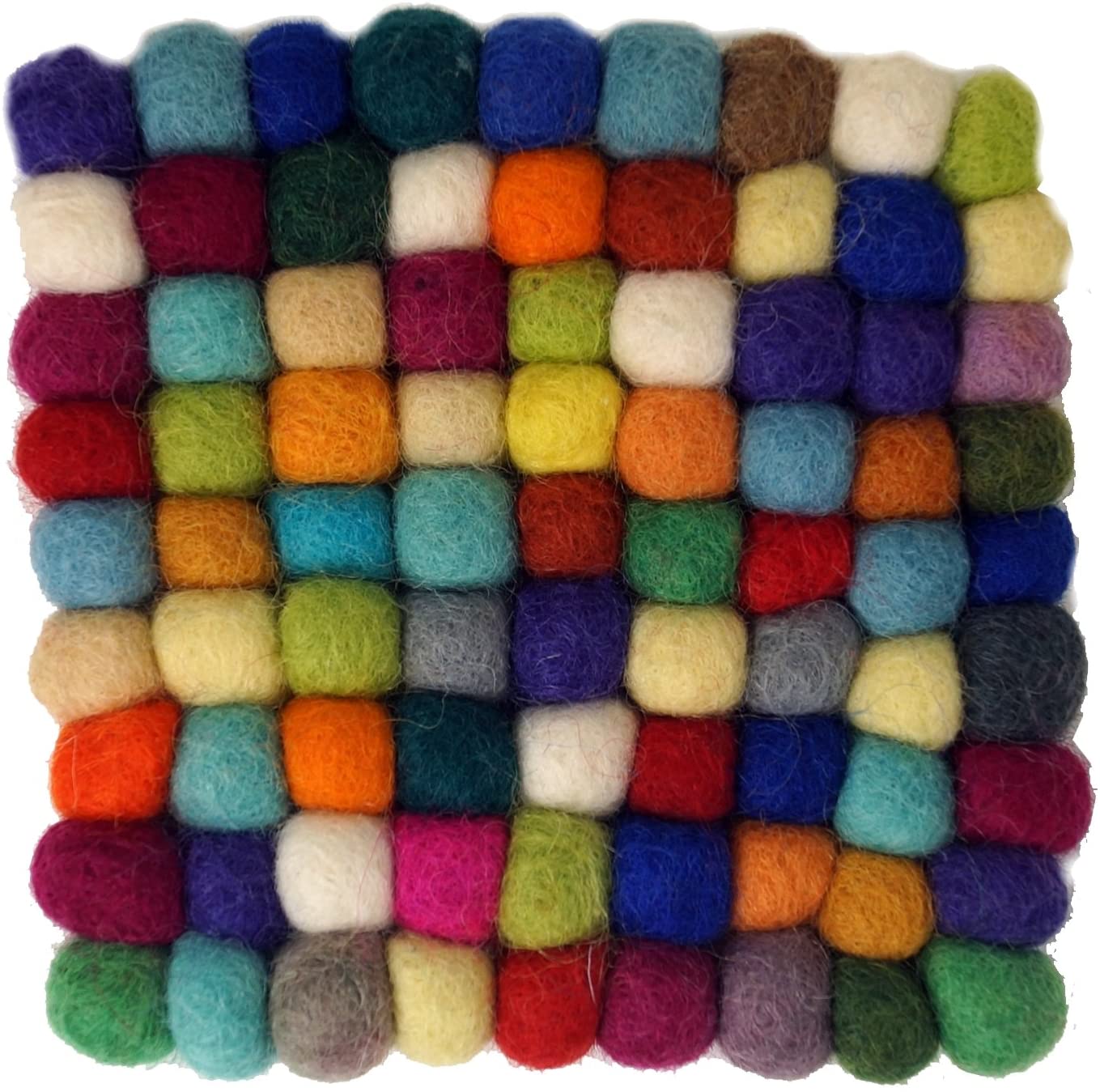Guru-Shop Felt Coasters, Square Grey 20 X 20 Cm, Coasters, Trays