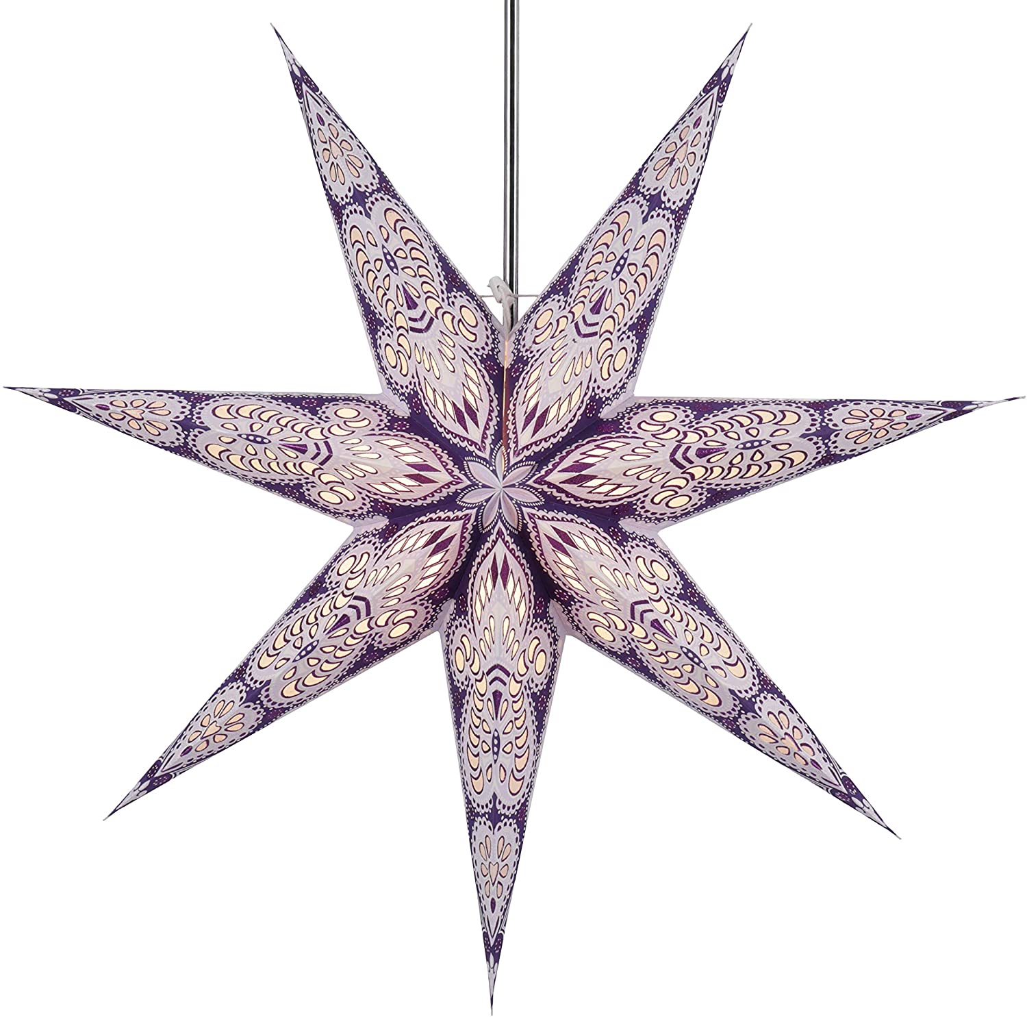 Paper Star Menora 7 Purple-Natural / Paper Star Classic 7