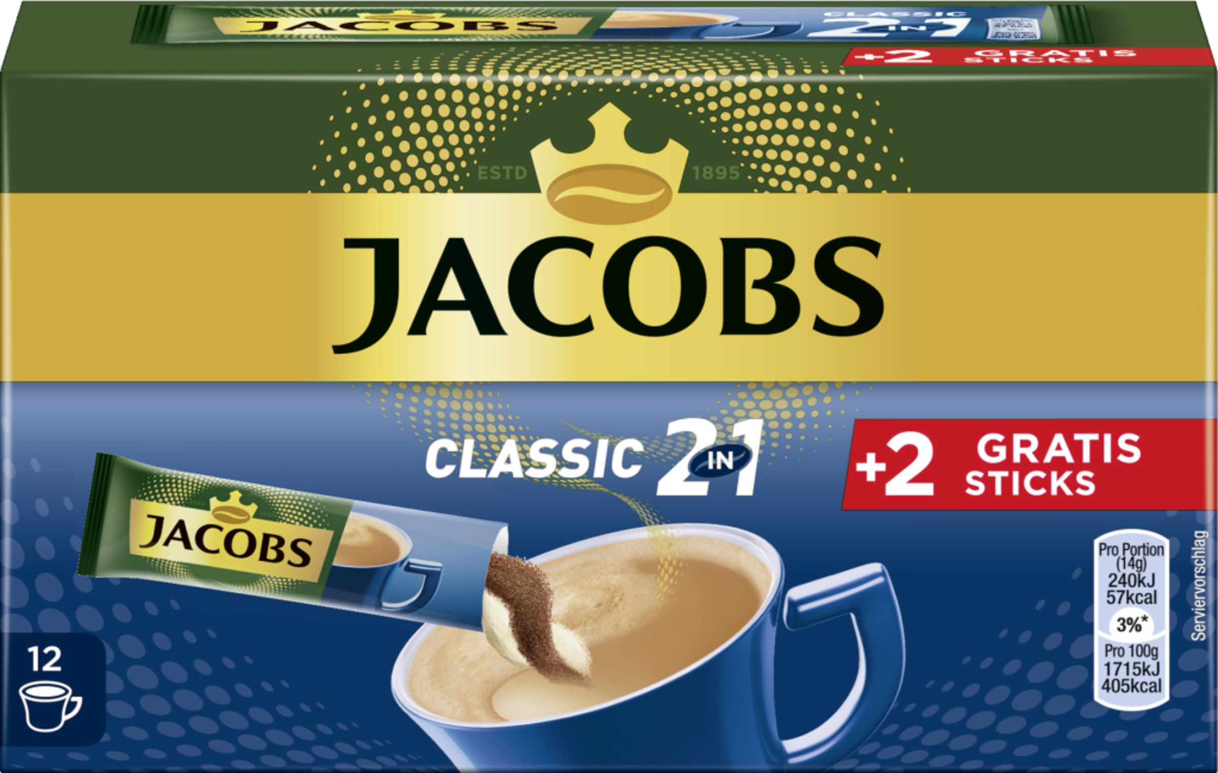 Jacobs Classic 2in1 sticks