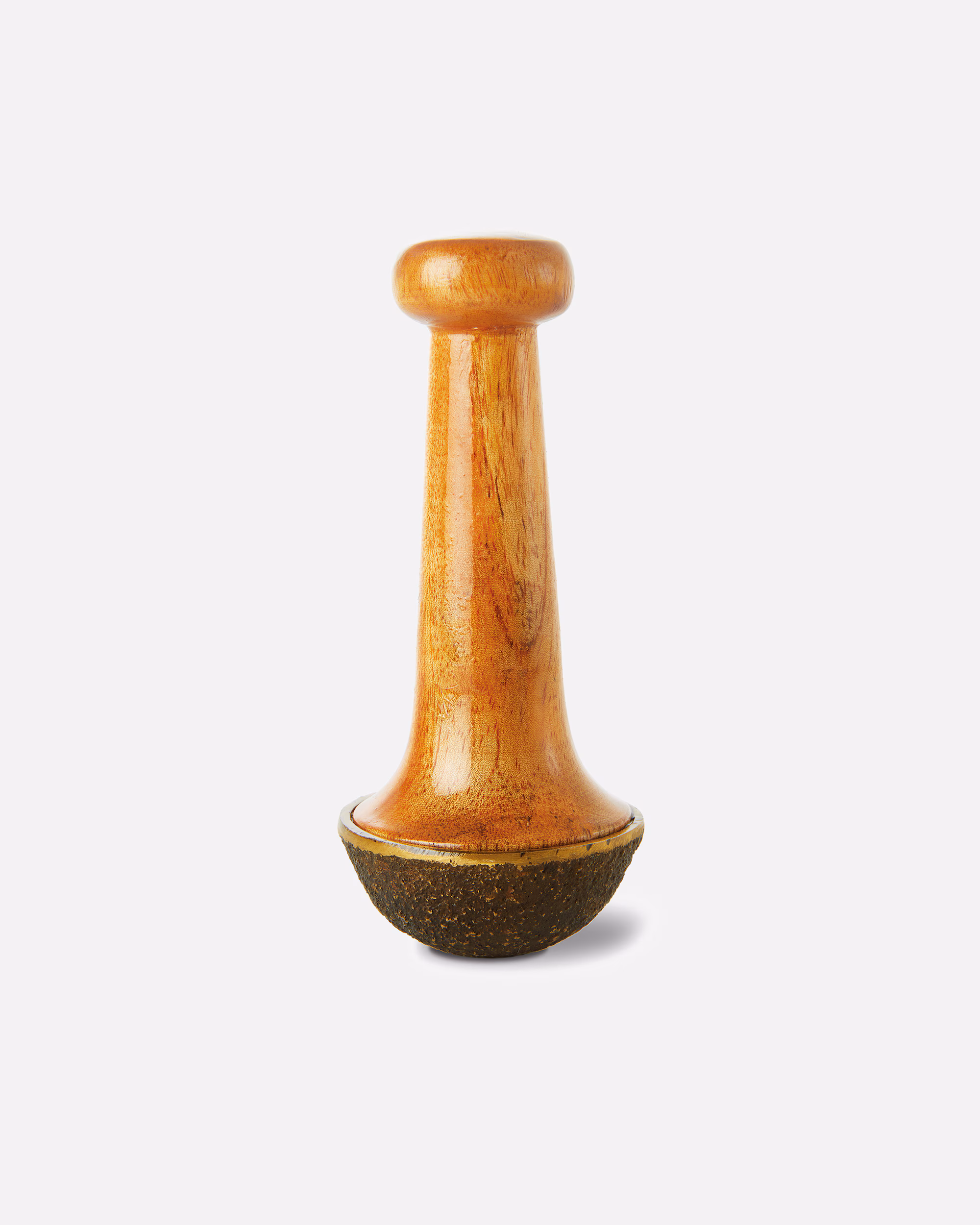 Classic Ayurveda massage accessories Kaash bowl with handle made of wood (rough)