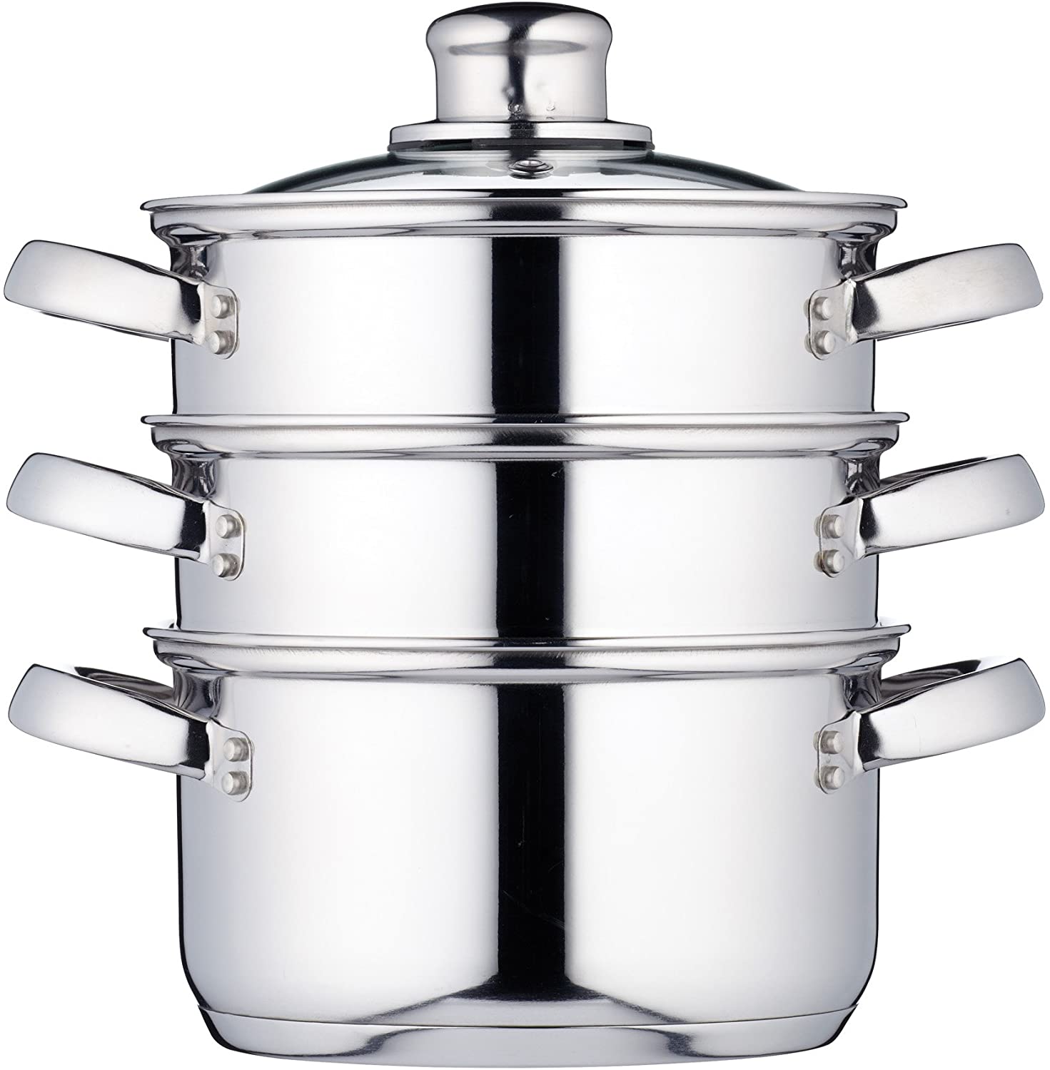 KitchenCraft - stainless steel steamer with 3 levels, 16 cm