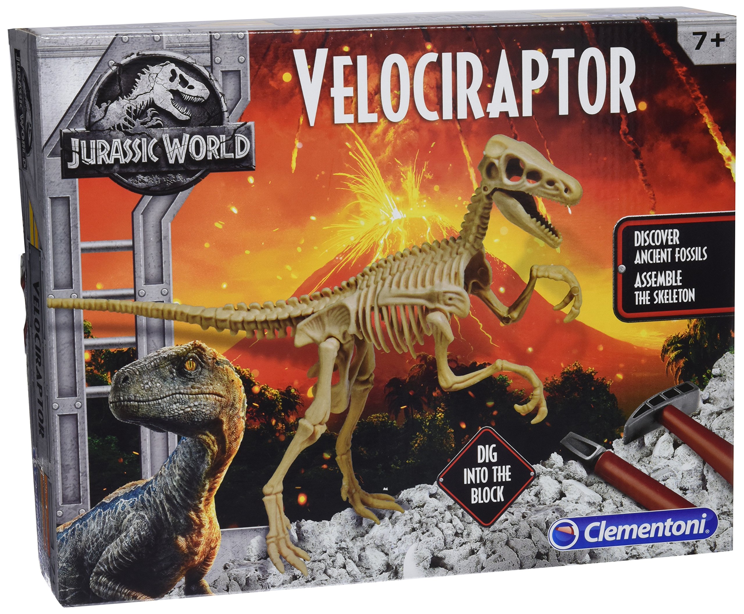Clementoni Jurassic World Velociraptor Excavation Set Multi Colour