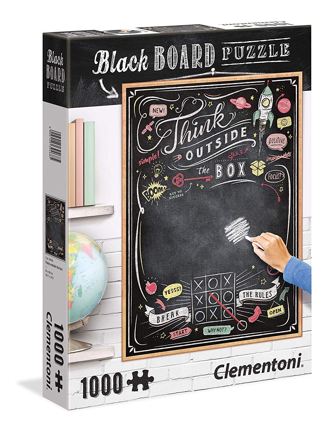 Clementoni Think Outside The Box With Chalk Board Piece Jigsaw Puzzle