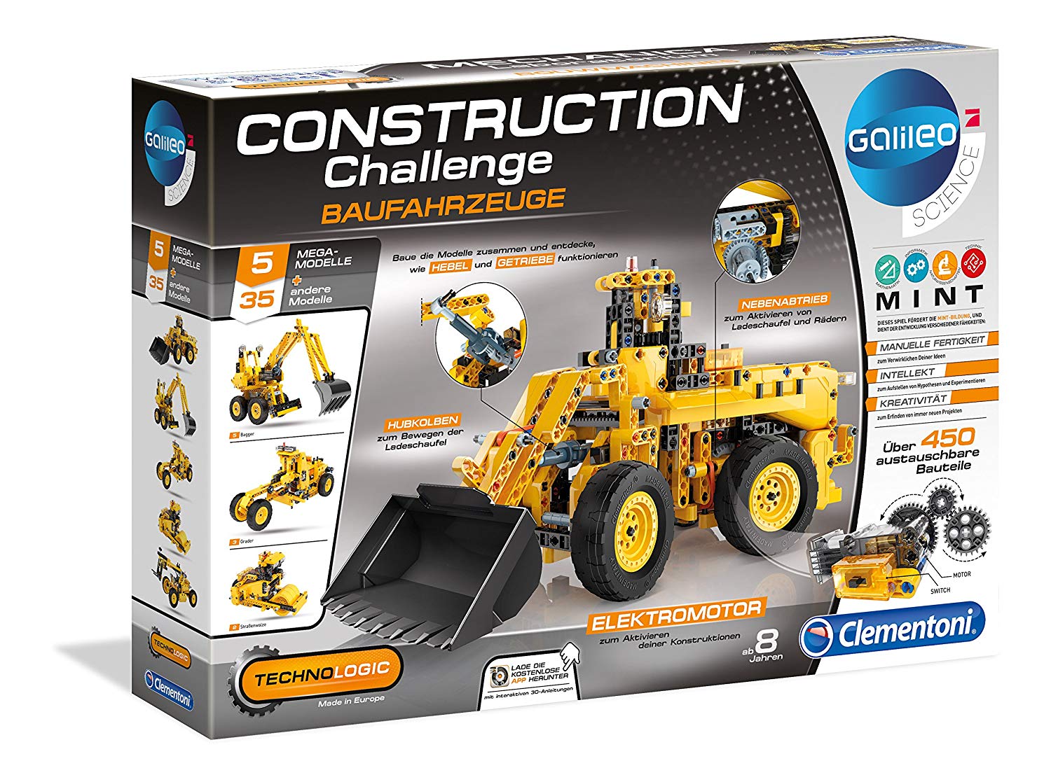 Clementoni Construction Challenge Construction Vehicles