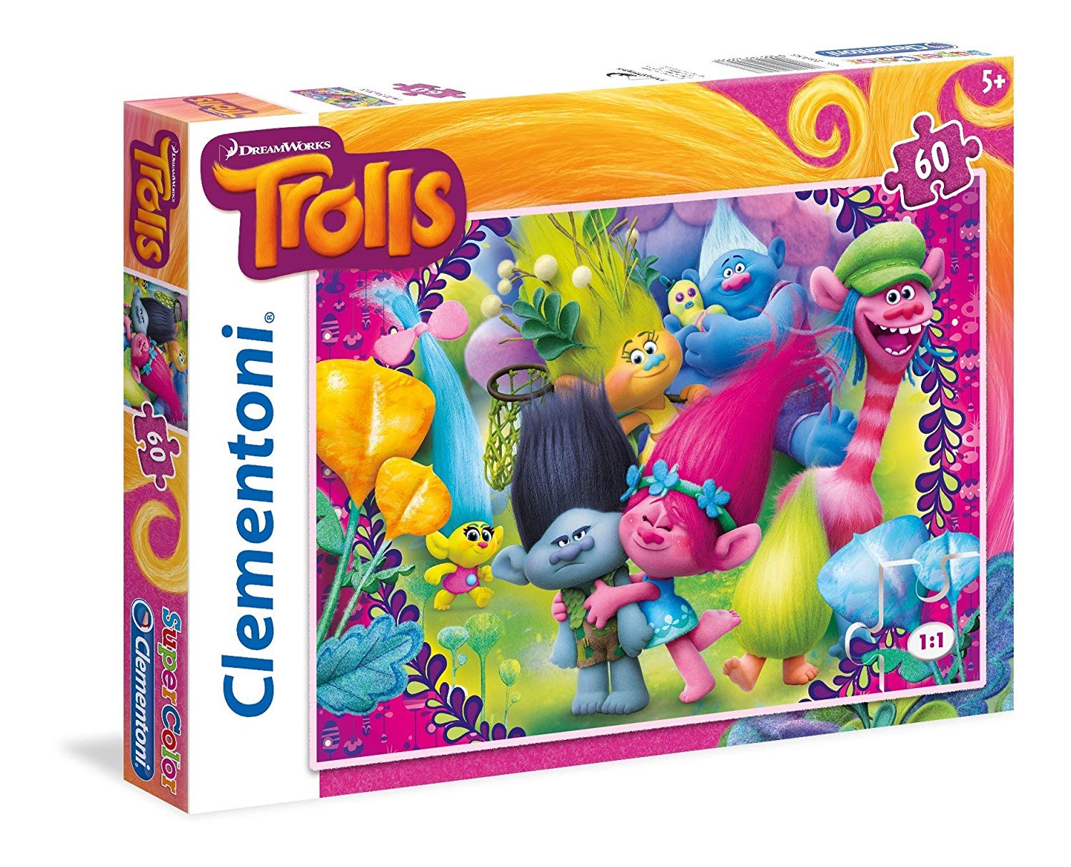 Clementoni Puzzle T Trolls Frown Is A Smile Upside Down