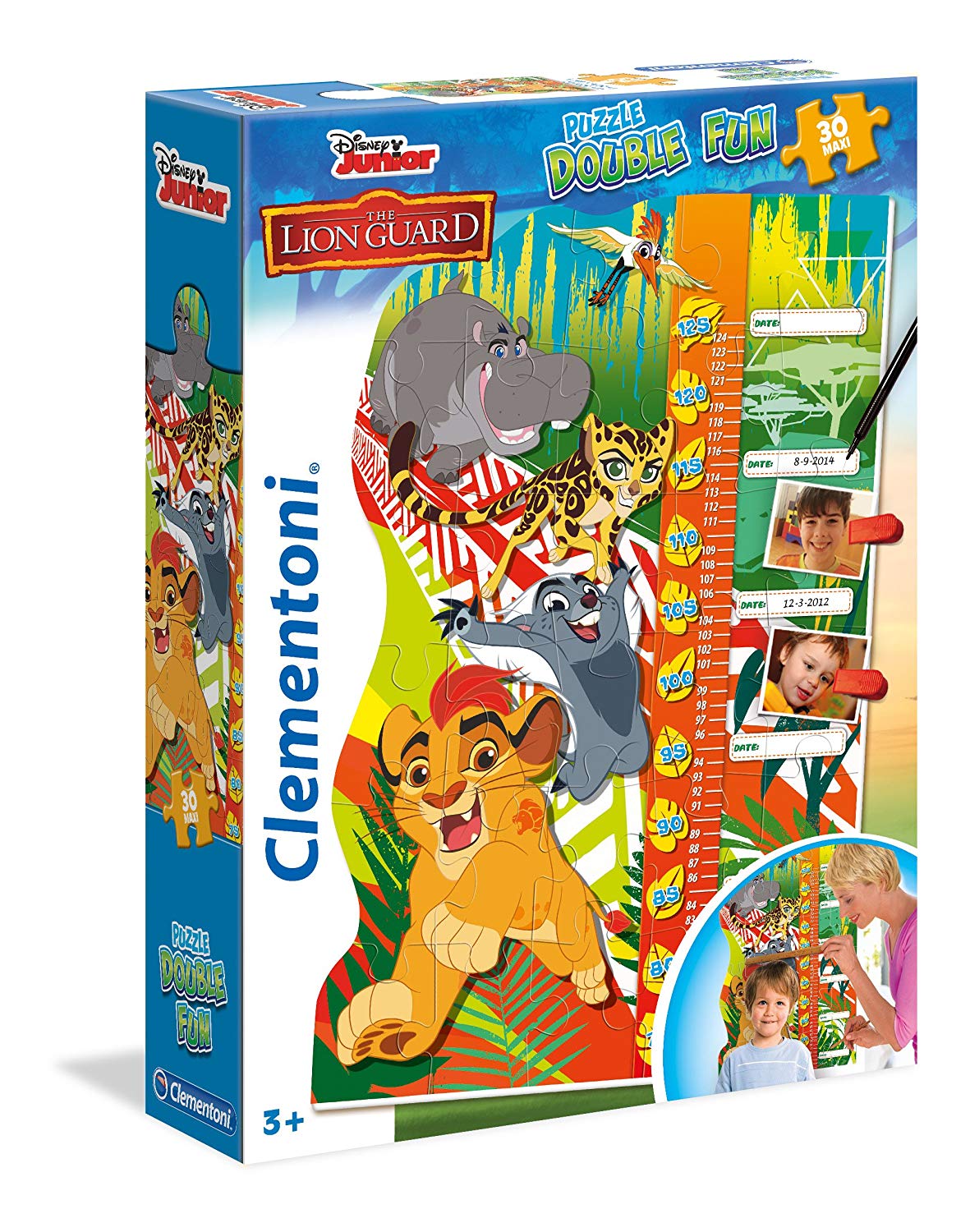 Clementoni Puzzle Double Fun The Lionguard And Measuring Stick Size