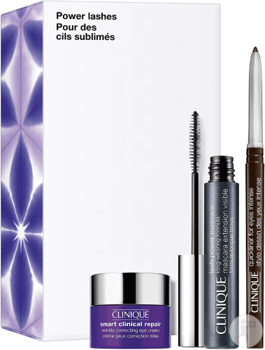 Clinique Case Power Lashes Mascara + Quickliner + Smart Eye Cream 3 products