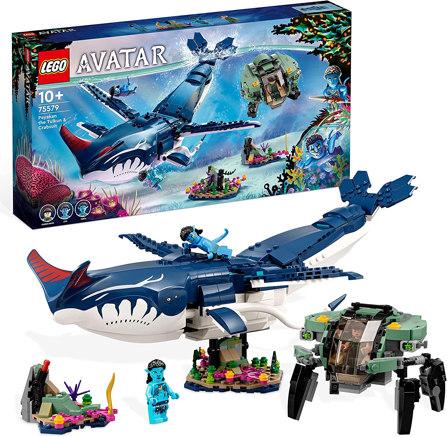 LEGO 75579 Avatar Payakan the Tulkun and Crab Suit, The Way of Water Ocean Toy for Building with Sea Animal Figure for Children and Movie Fans