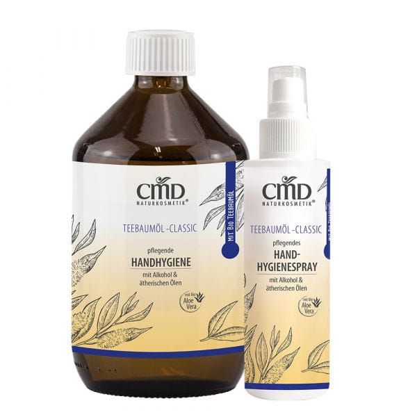 CMD Naturkosmetik Pflegende Handhygiene Set (100ml Sprühkopf + 500ml)