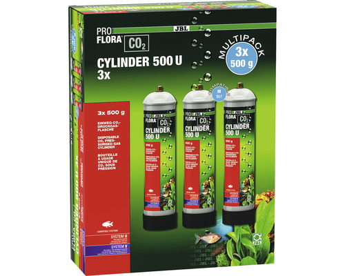 Disposable CO2 storage bottle JBL PROFLORA CO² 500 g 3 pieces
