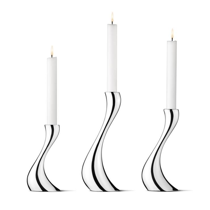 Georg Jensen Cobra Candlestick Set Of 3