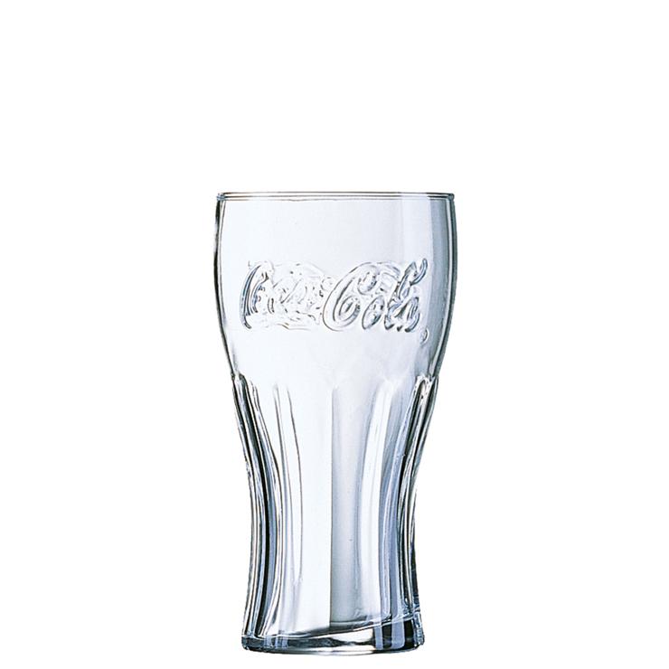 Coca-Cola contour glass 37 cl No. FH37 with filling line 0.3 liters |-|, contents: 370 ml, height: 143 mm