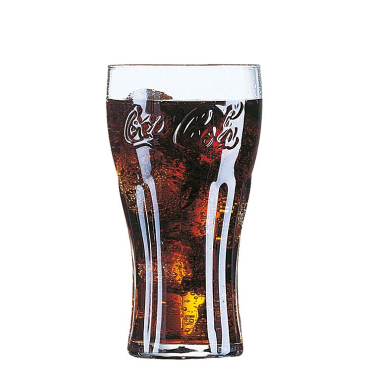 Coca-Cola contour glass 46 cl No. FH46 with filling line 0.4 liters |-|, contents: 460 ml, height: 156 mm