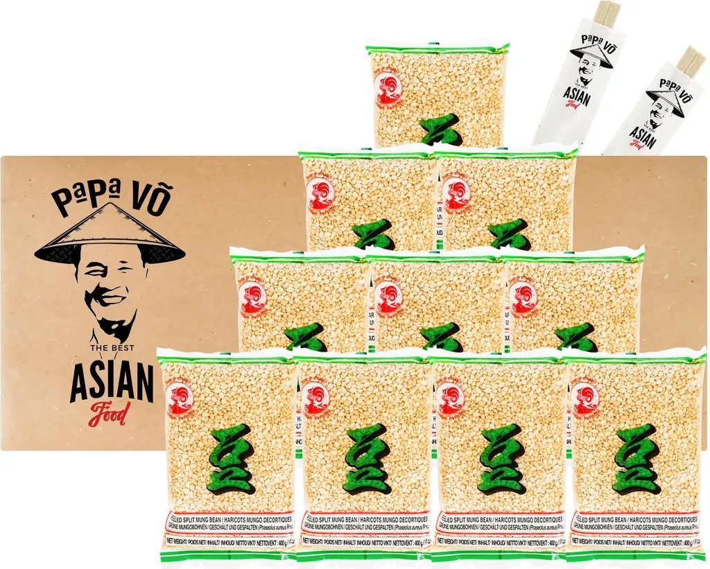 Cock green mung beans peeled 10x400g (yellow)