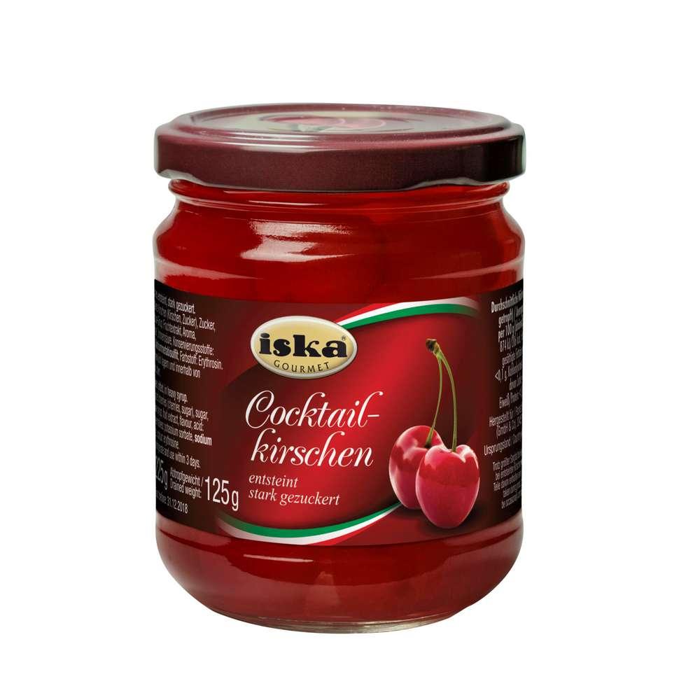 Cocktail cherries heavily sugared