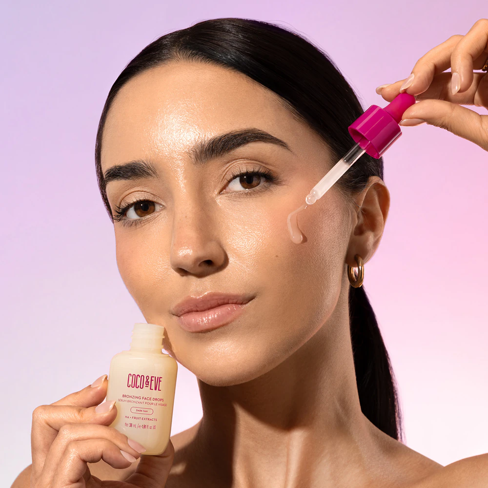 Coco & Eve Sunny Honey Bronzing Face Drops Self-tanner - drops for the face