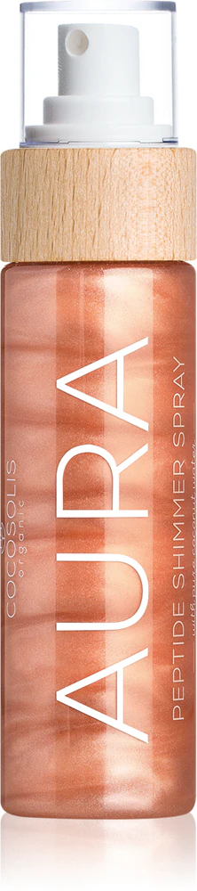 COCOSOLIS AURA Peptide Shimmer Spray moisturizing spray with glitter particles
