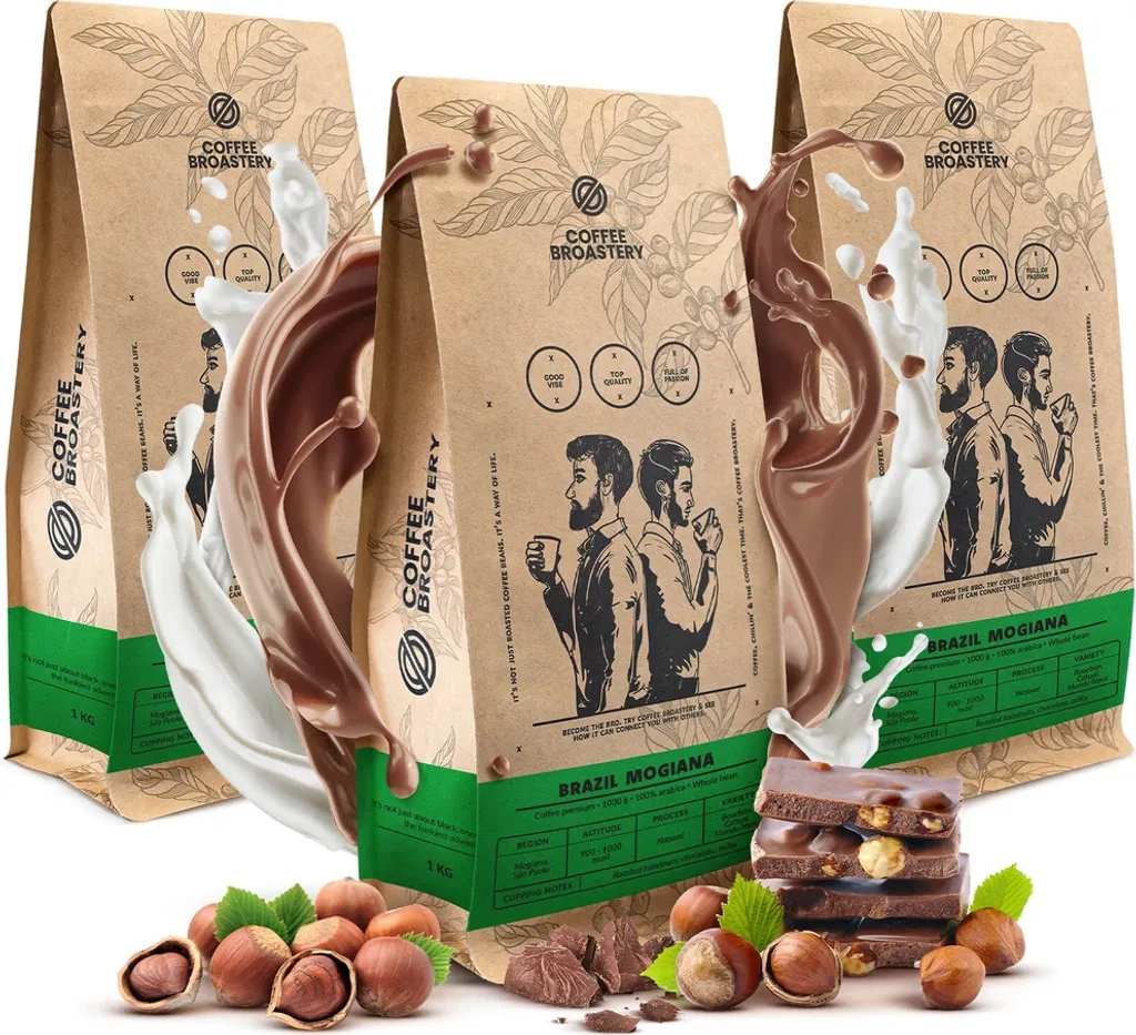 Coffee Broastery Coffee Set - Brazil Mogiana Roasted Coffee Whole Bean 3 x 1 kg | Fresh Coffee Beans