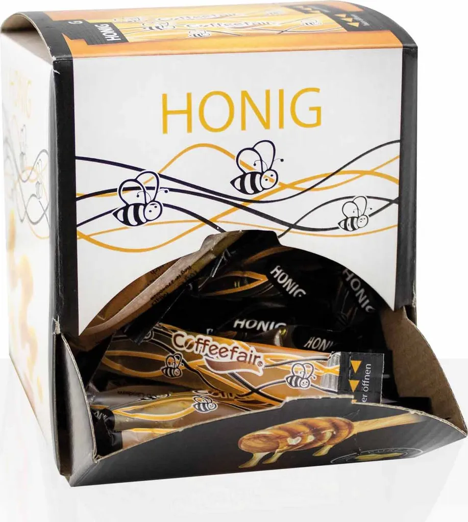 Coffeefair Honig Sticks 100 x 10g Portionssticks Thekendisplay