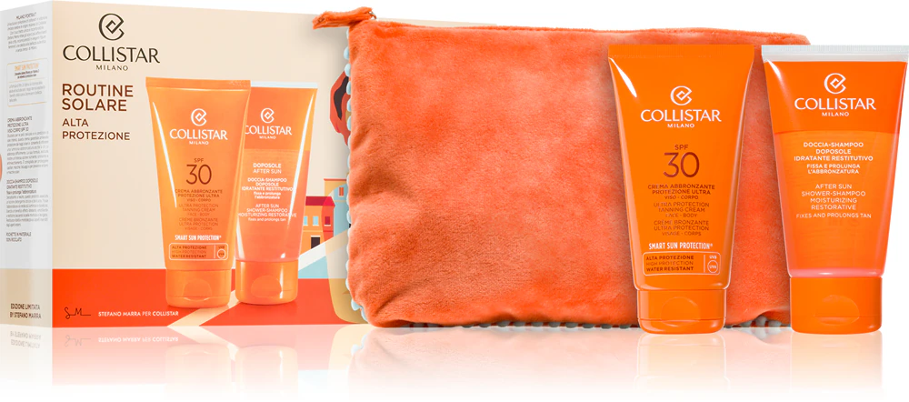 Collistar Ultra protection tanning cream spf 30 set Gift set for tanning