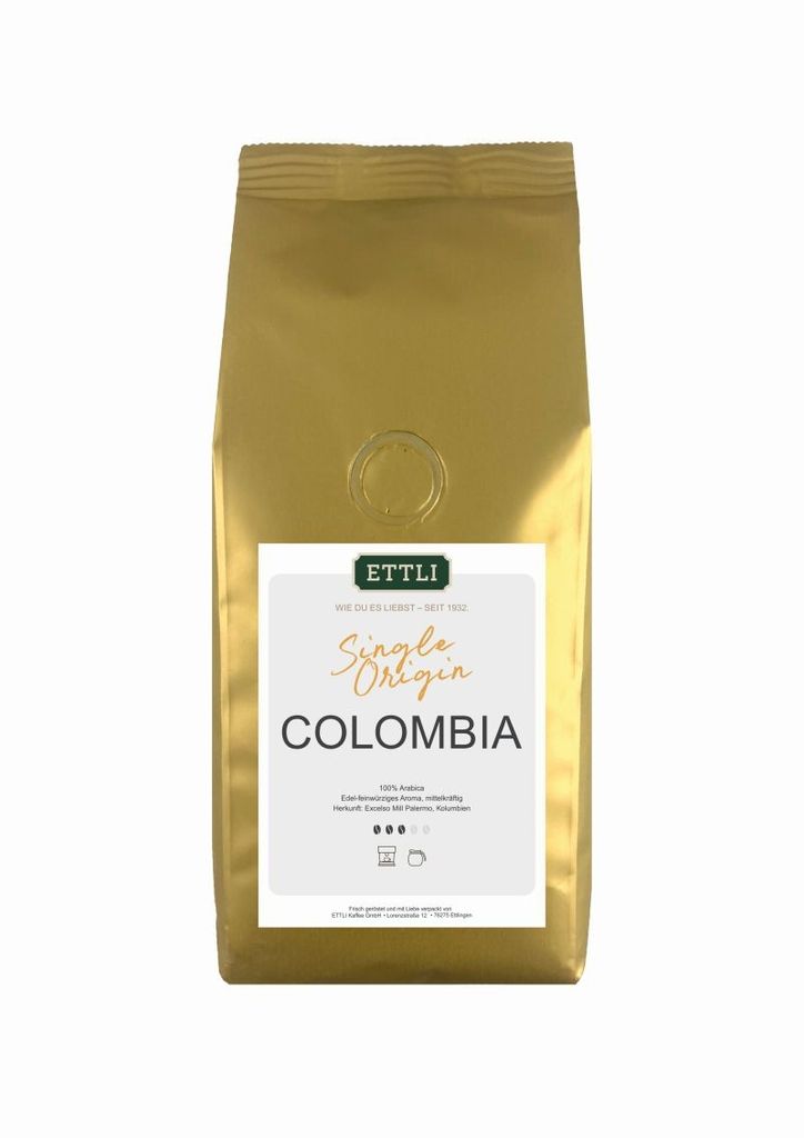 Colombia Coffee 1kg Ettli Coffee Beans 100% Arabica