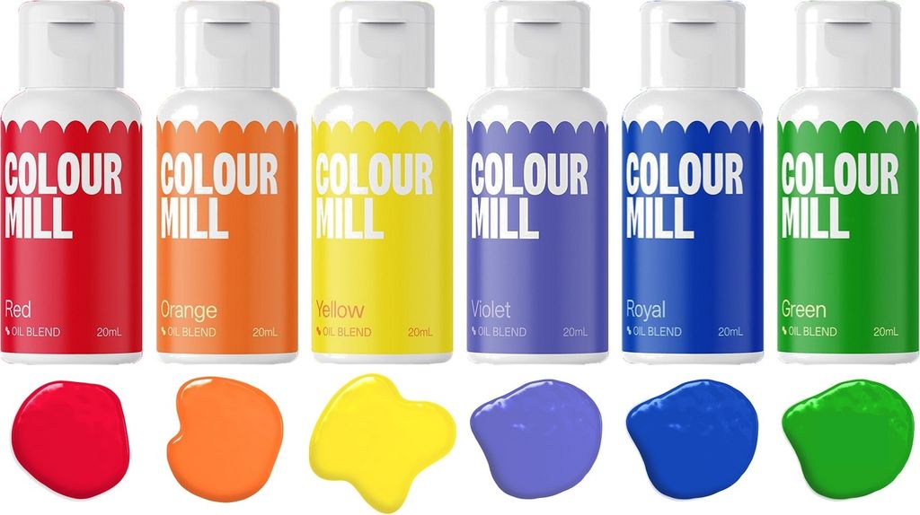 Colour Mill Oil Food Colouring Rainbow Mix 6 x 20 ml