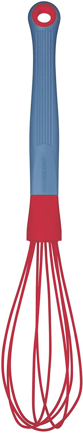 KitchenCraft CWBRWHISKRED Soft Grip Silicone Whisk, Cherry