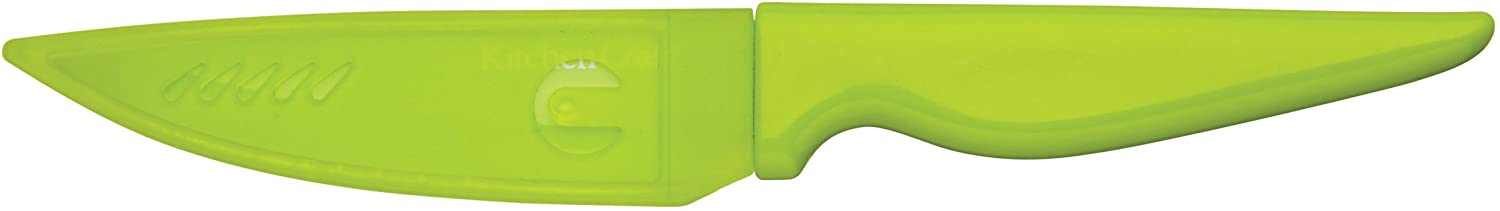Colourworks Non-Stick Kitchen Knife 10 cm – with Case – Green
