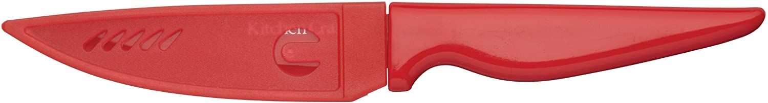 Colourworks Non-Stick Kitchen Knife 10 cm – with Case – Red