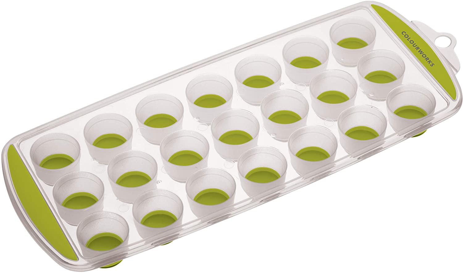 KitchenCraft Colourworks Pop-Out Ice Cube Tray for 21 Ice Cubes - Green