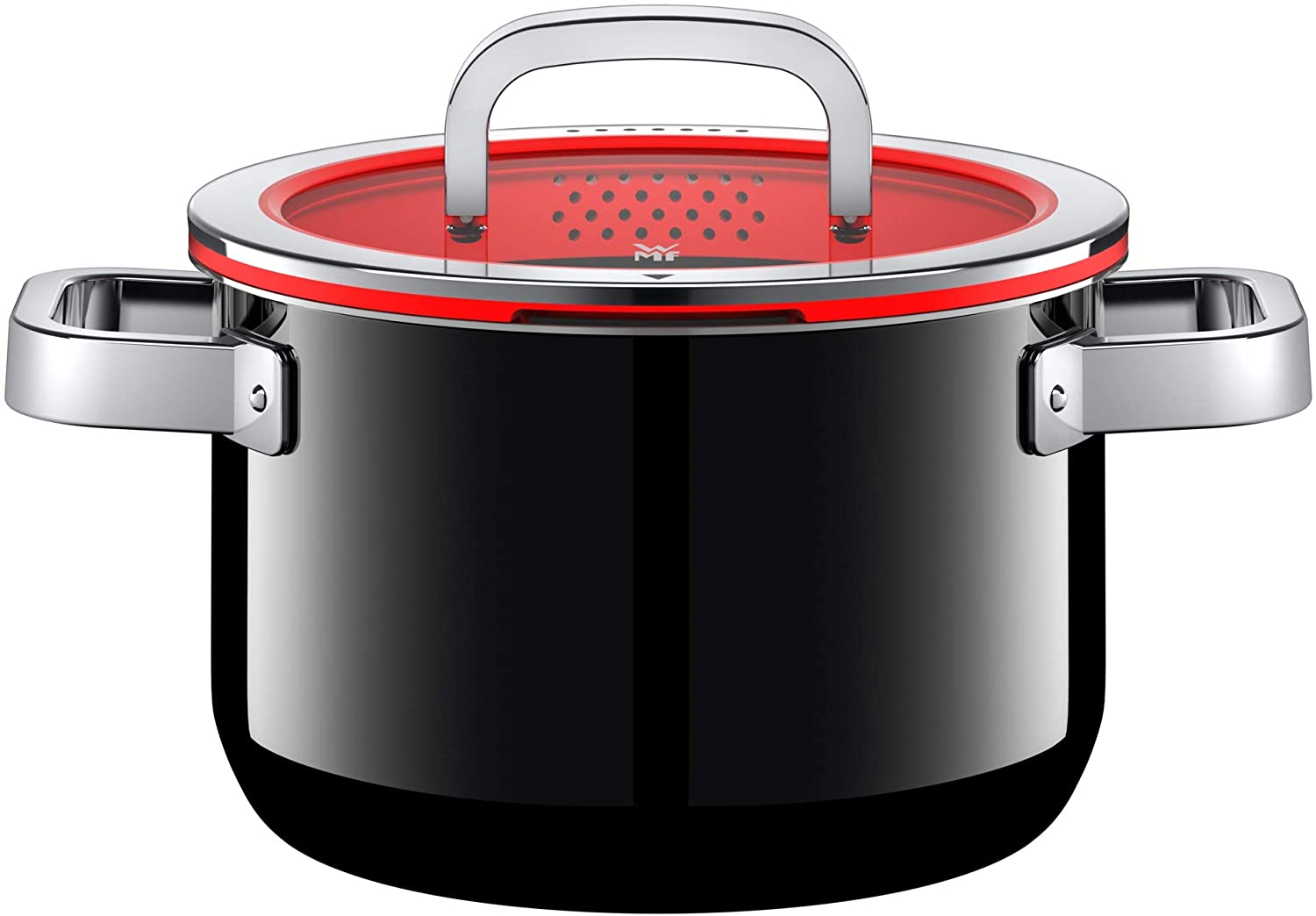 WMF Fusiontec Functional 5.1730 05.1730.5290 Stewing Pot 20 cm 18/8 Stainless Steel Black / Red