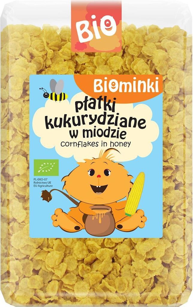 CORNFLAKES INHONIG 500 g - BIOMINKI