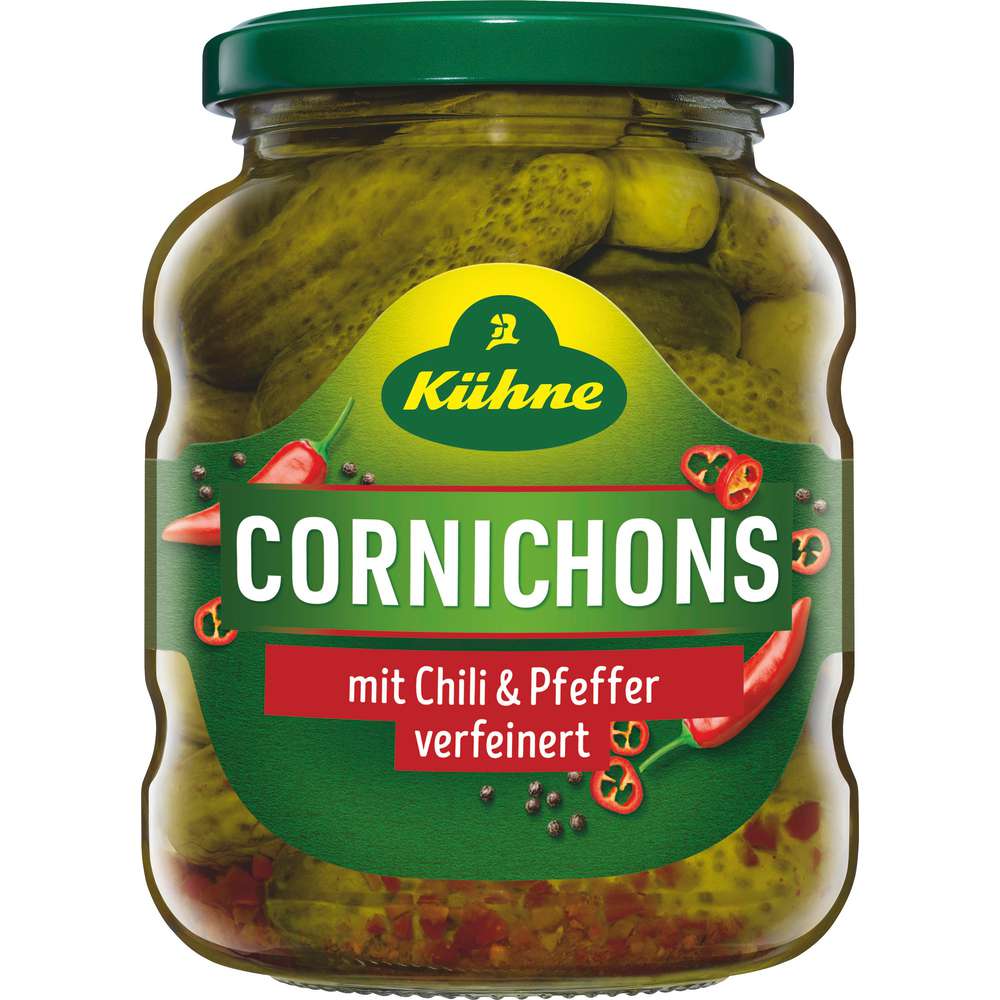 gherkins, chili/pepper