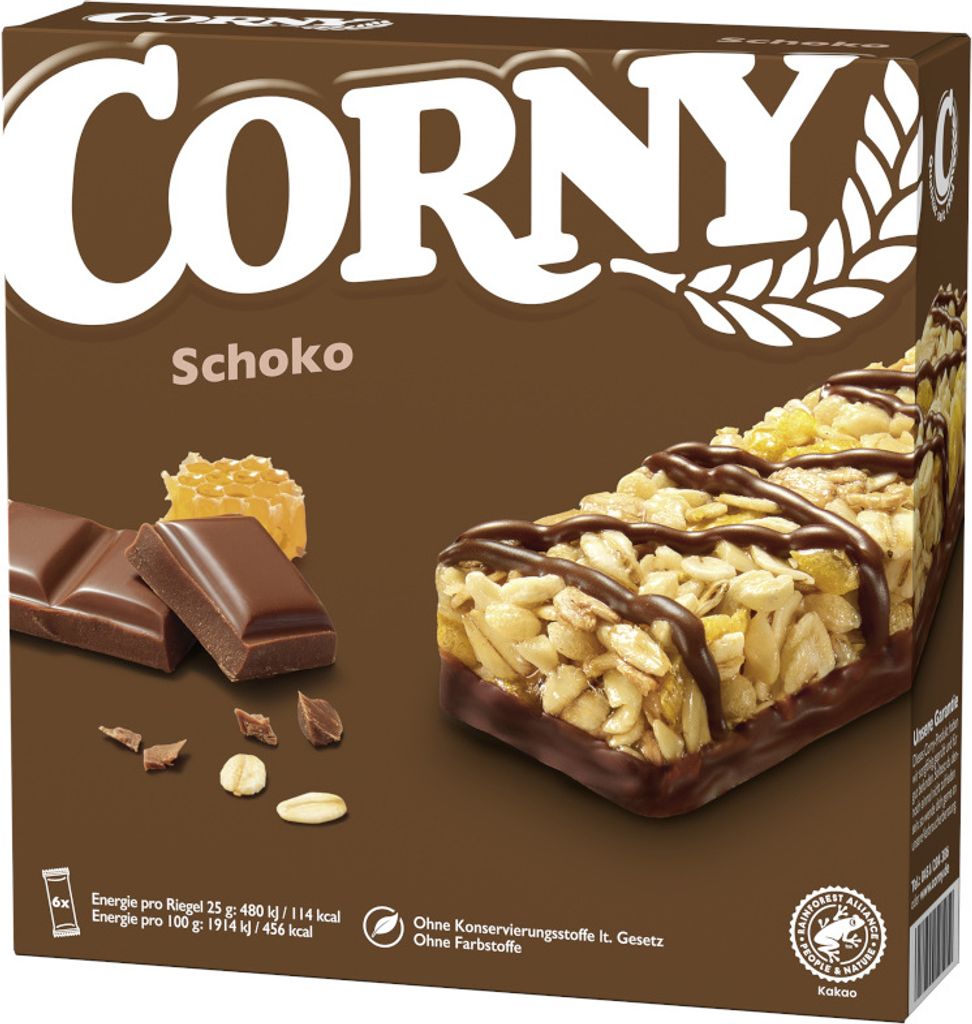 Corny Classic Schoko Müsliriegel, 6x25g